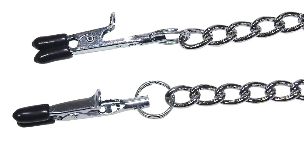 Zilverkleurig kettingharnas met klemmen