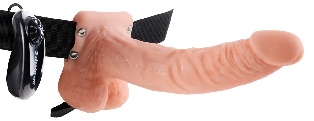 Holle vibrator met verstelbare strap-on en trilling