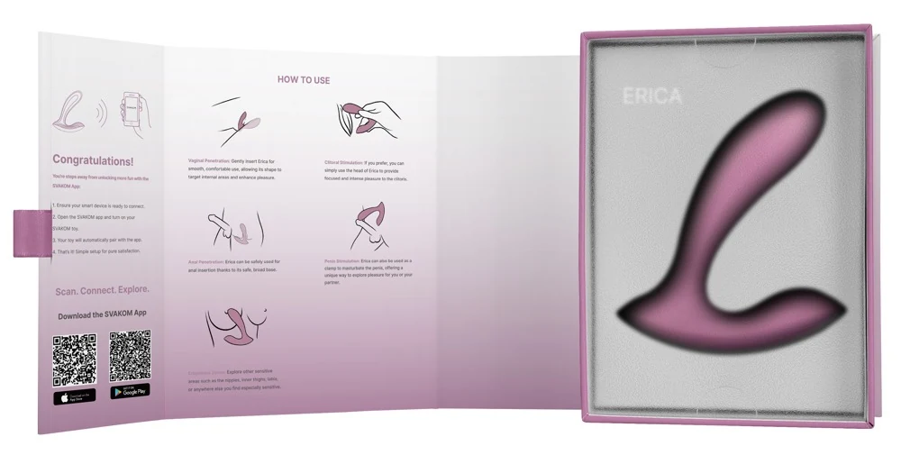 SVAKOM Erica app-gestuurde inlegkruisjesvibrator