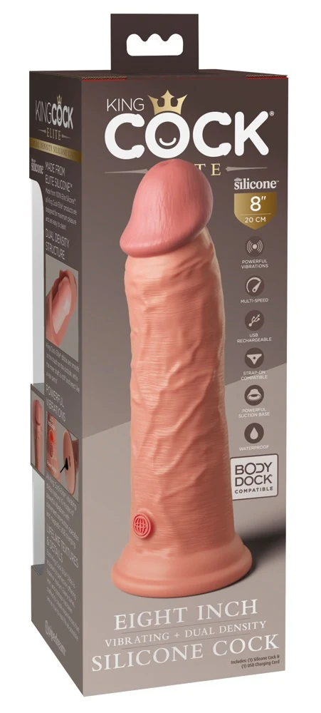 King Cock Elite Natural Vibrator 8 inch