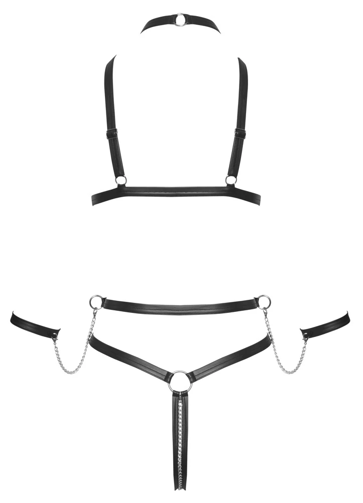 Bad Kitty harnas body met handboeien en ketting