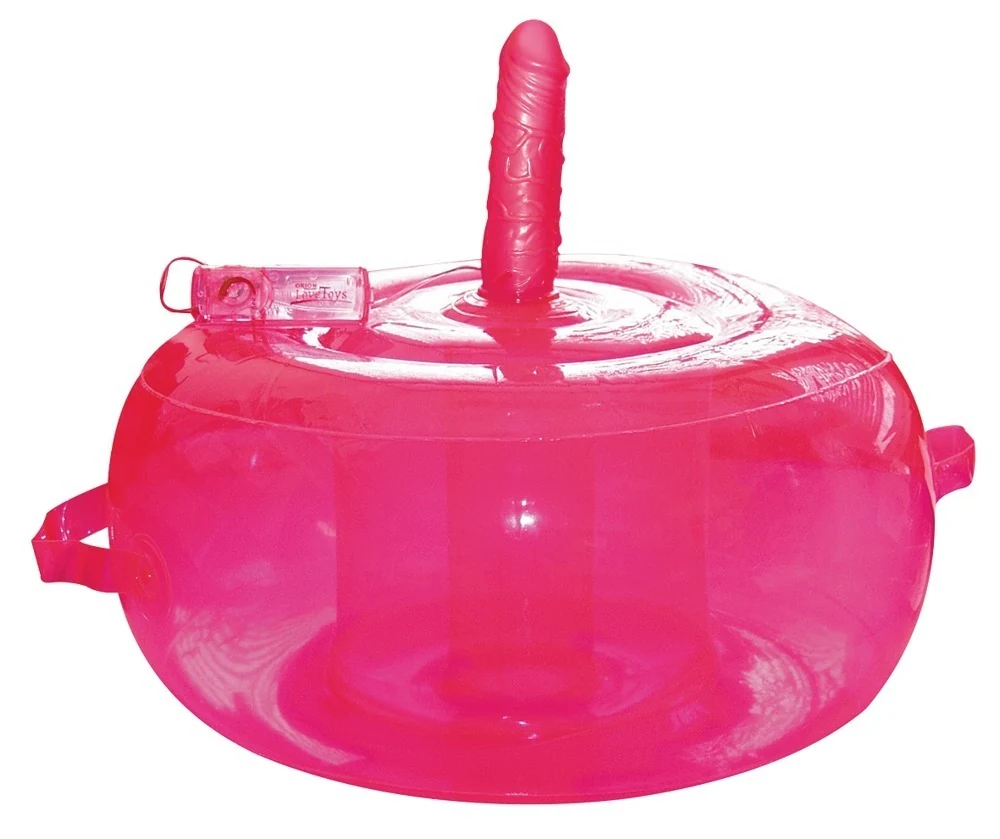 Opblaasbaar zitkussen met vibrator en handgrepen
