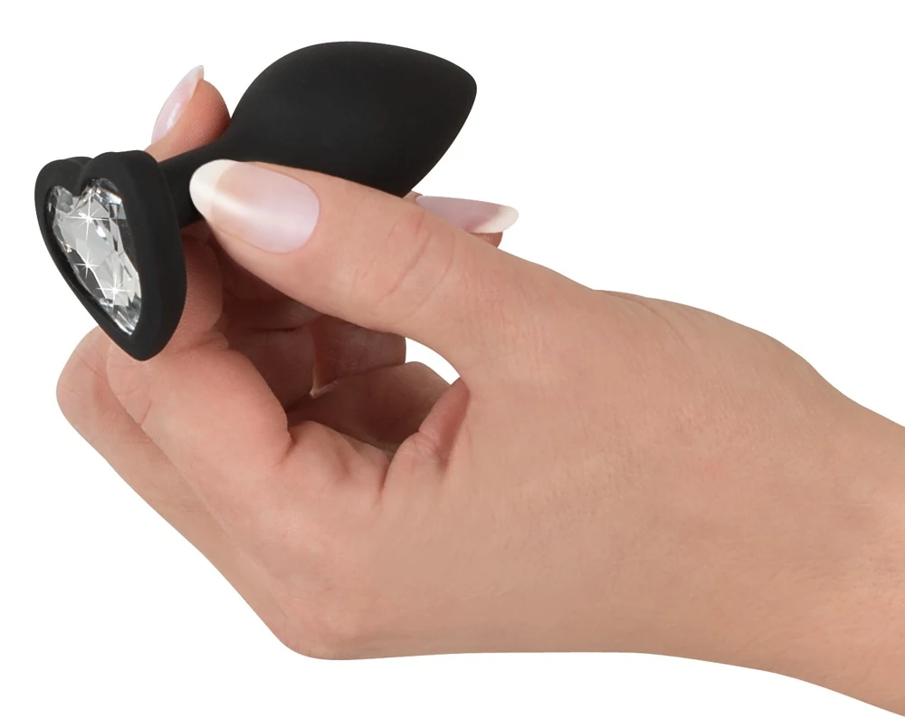 Buttplug met hartvormige edelsteen