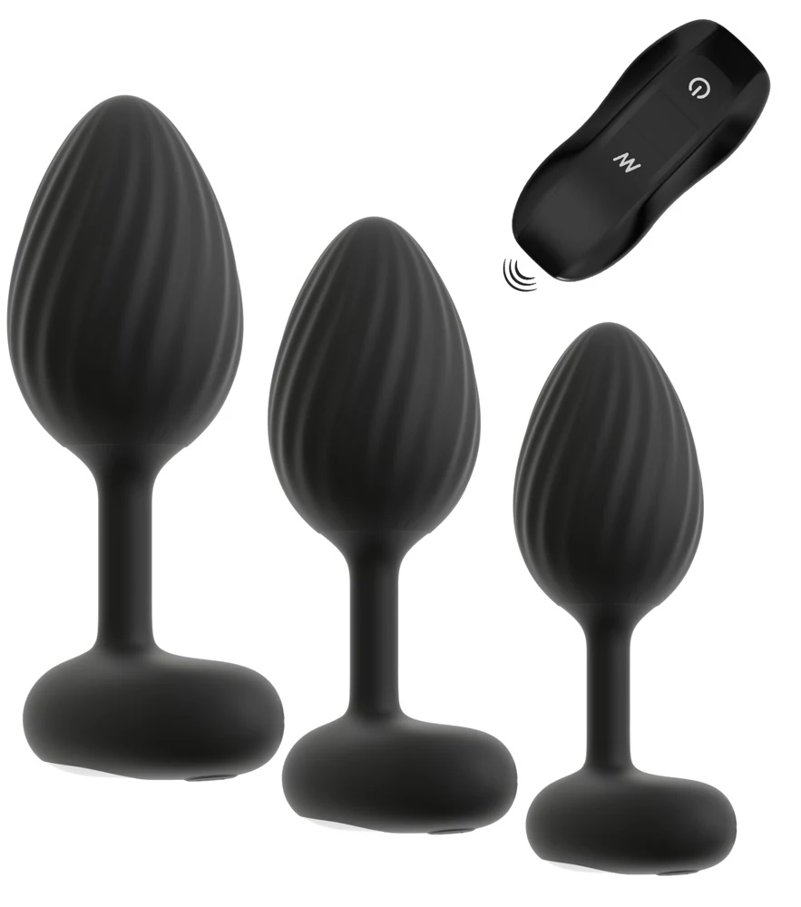 RC Butt Plug Set met Vibratie
