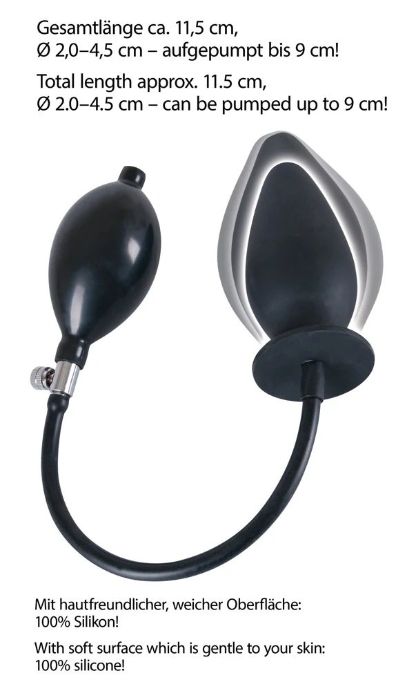 trueBlack opblaasbare buttplug siliconen