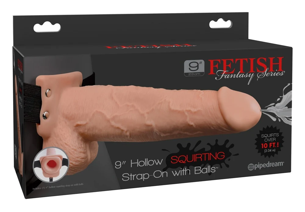 Fetish Fantasy 9 Inch Hollow Strap-on Squirting