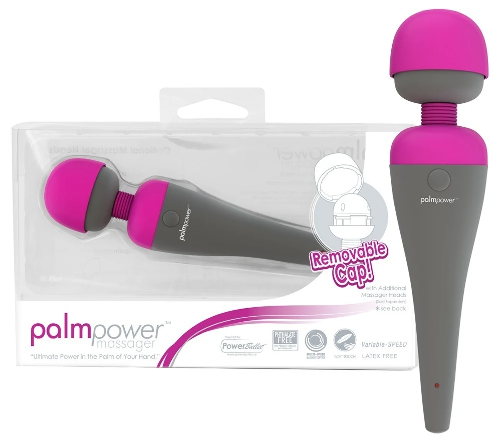 Palmpower massager met flexibele siliconen kop