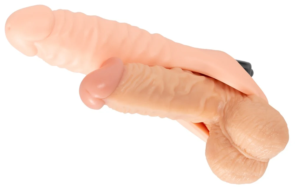 Double Fucker penisring met vibrerende dildo