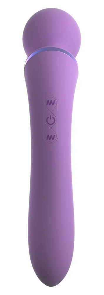 Dubbele stimulator en vibrator met kogelkop