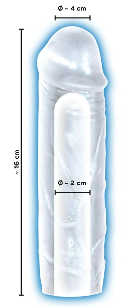 Super Thick Penis Sleeve Transparant 16 cm