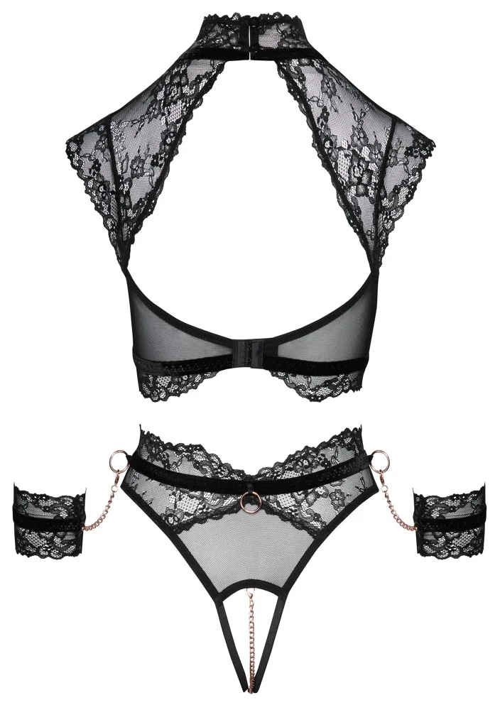 Cottelli Bondage set met beha, slip en handboeien