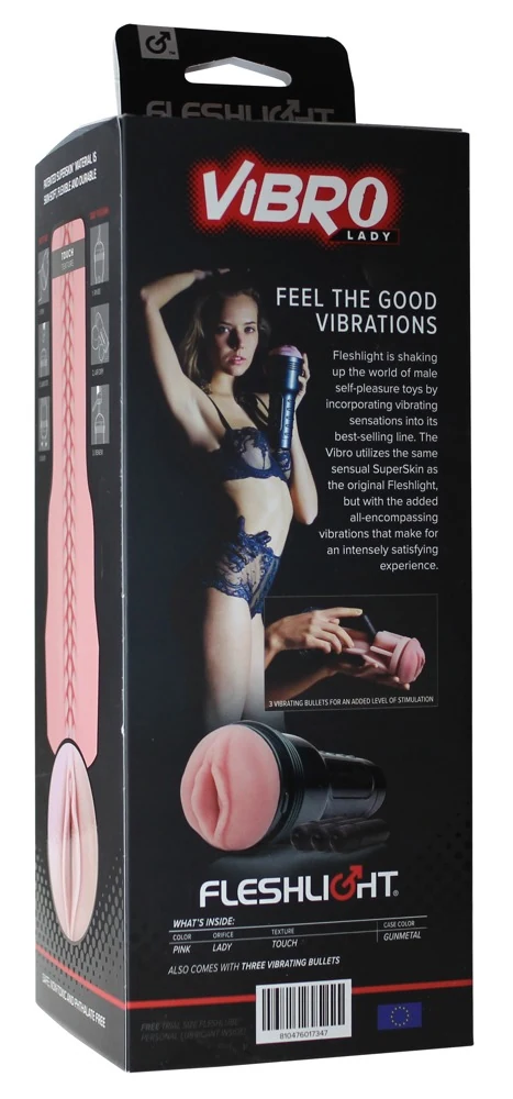 Vibrerende pocket masturbator met Super Skin®