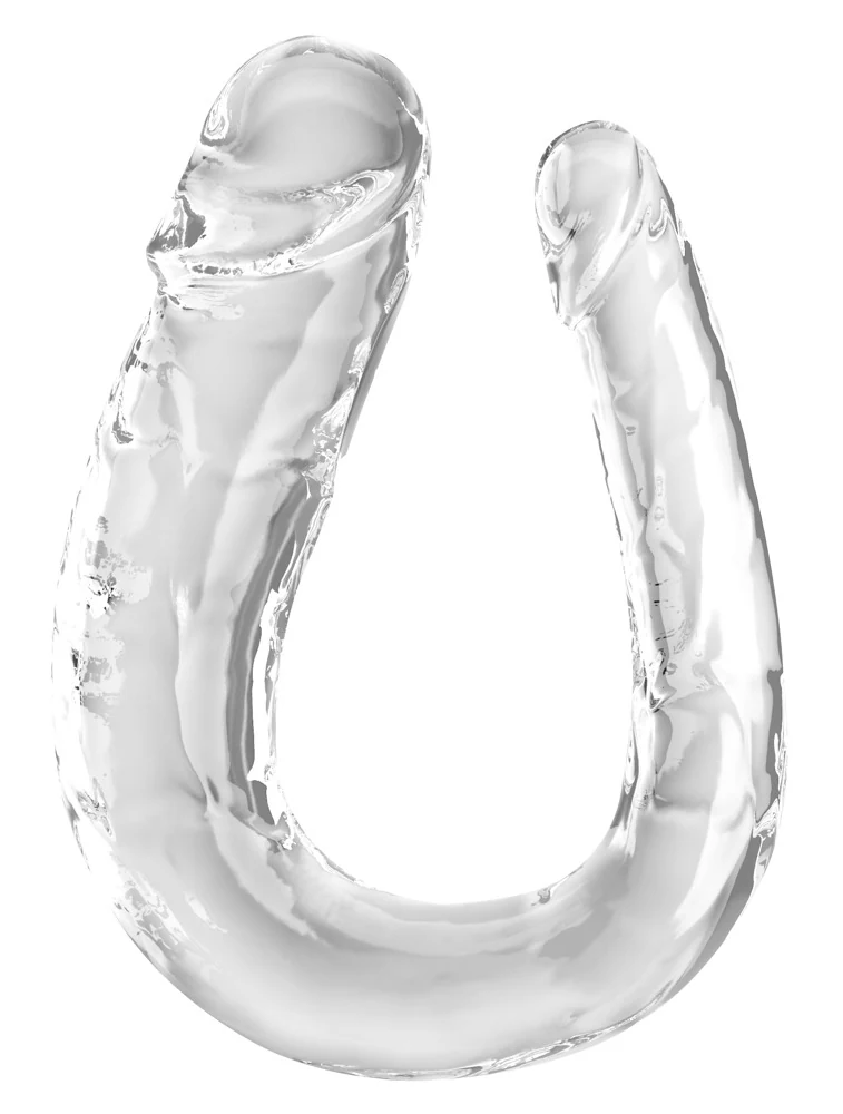 King Cock Double Trouble Dubbele Dildo Transparant