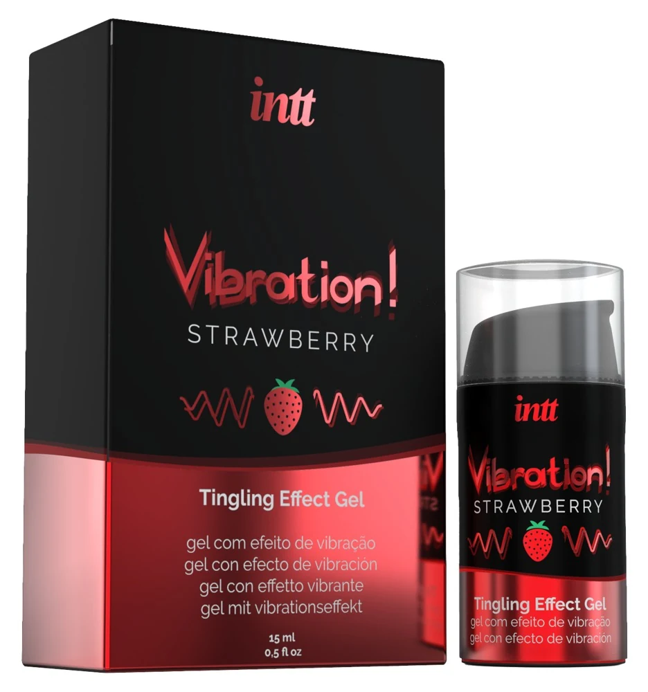 Strawberry tintelende gelvibratie 15 ml