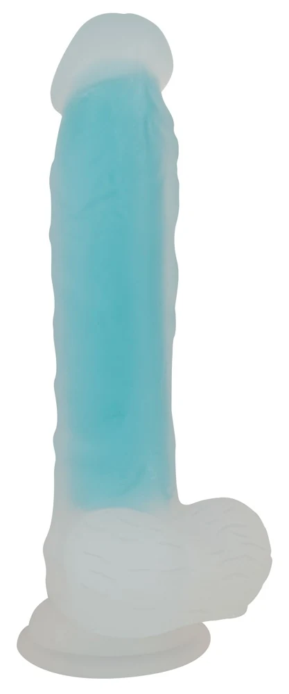 Glow in the Dark siliconen dildo met zuigvoet