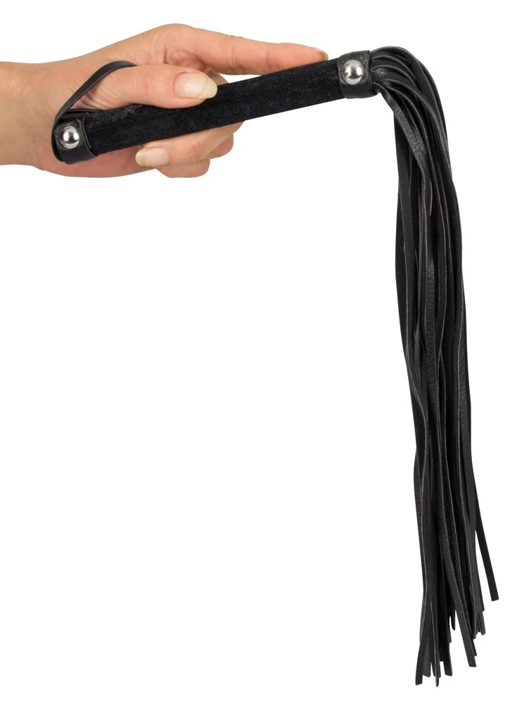 4-delige BDSM set met oogmasker, boeien, zweep en springstok