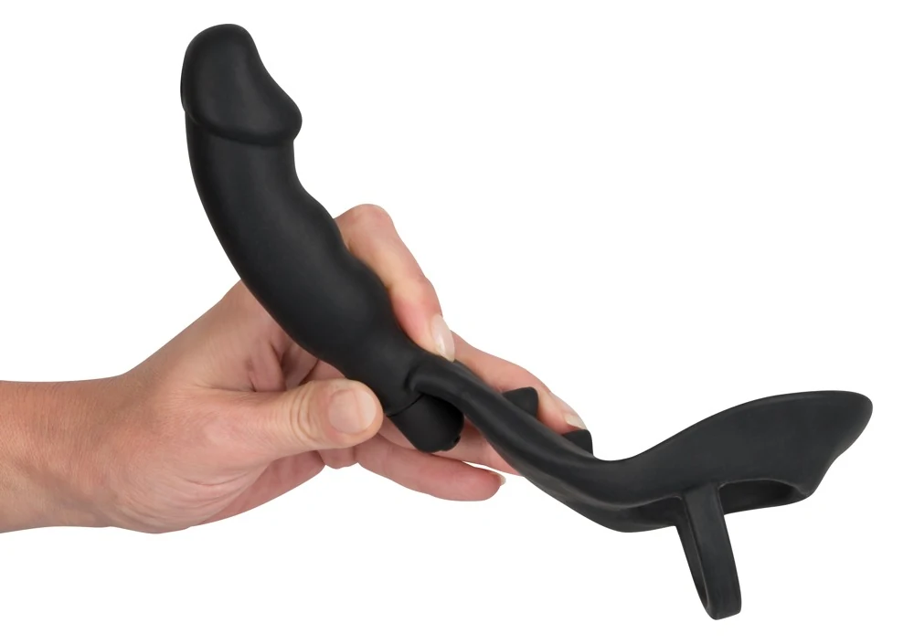 Penisring met anaalplug en vibratie