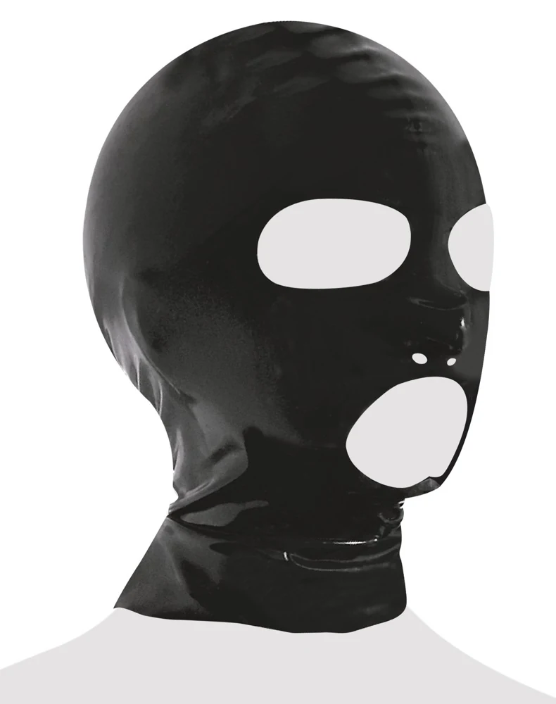 Latex hoofdmasker met openingen