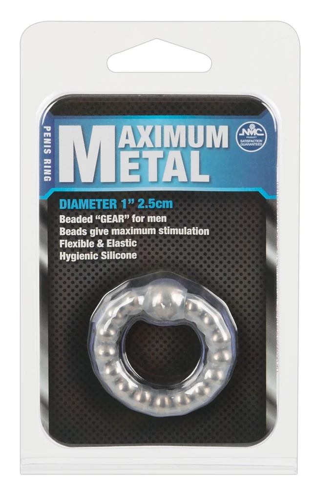 Penisring met metalen balletjes transparant
