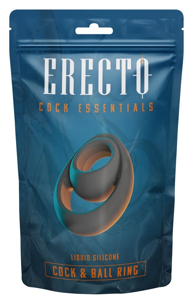 Erecto cock- en ballring van siliconen