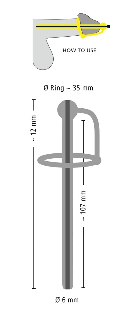 Holle siliconen dilator met eikelring