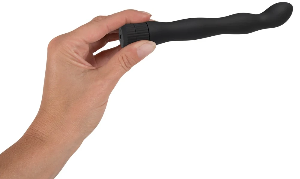 Gegolfde anaalvibrator met regelbare vibratie