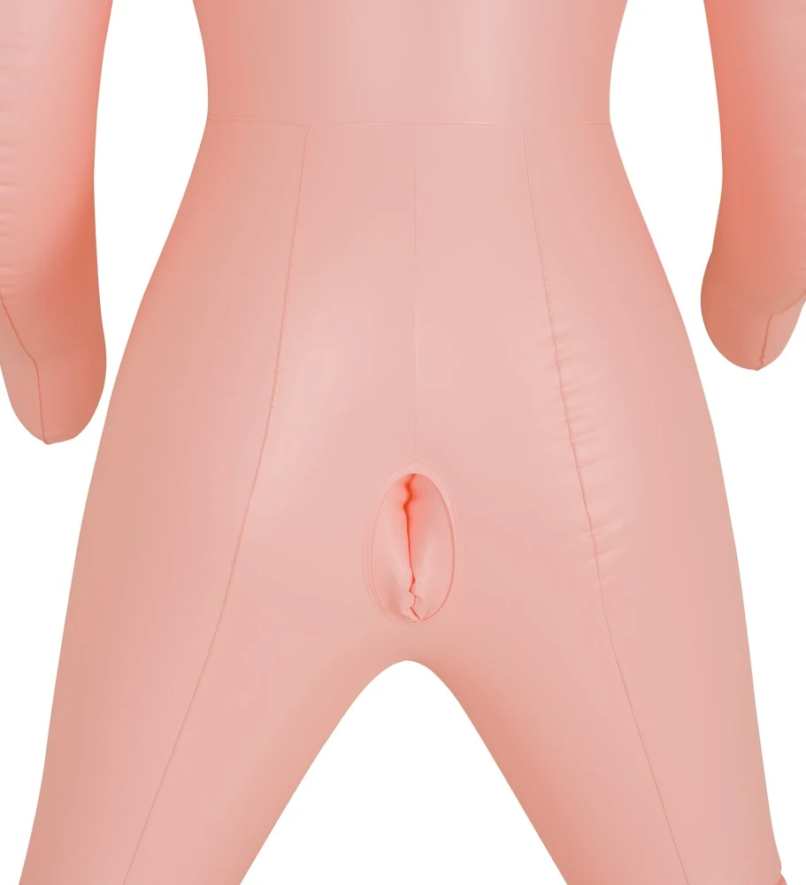 Blonde opblaasbare liefdespop van PVC 149 cm