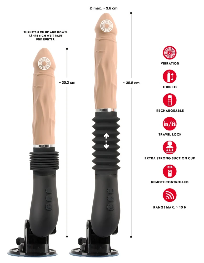 You2Toys RC stuwende vibrator met afstandsbediening