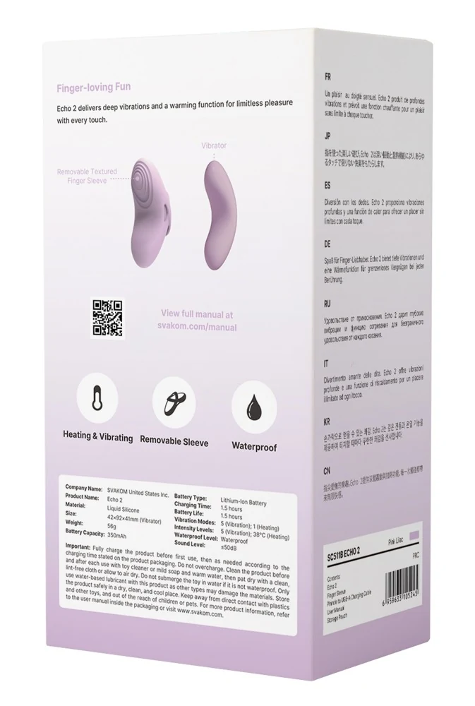 SVAKOM Echo 2 flexibele vingervibrator
