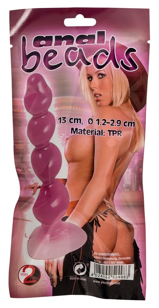 Anaal dildo met 4 ballen en zuigvoet