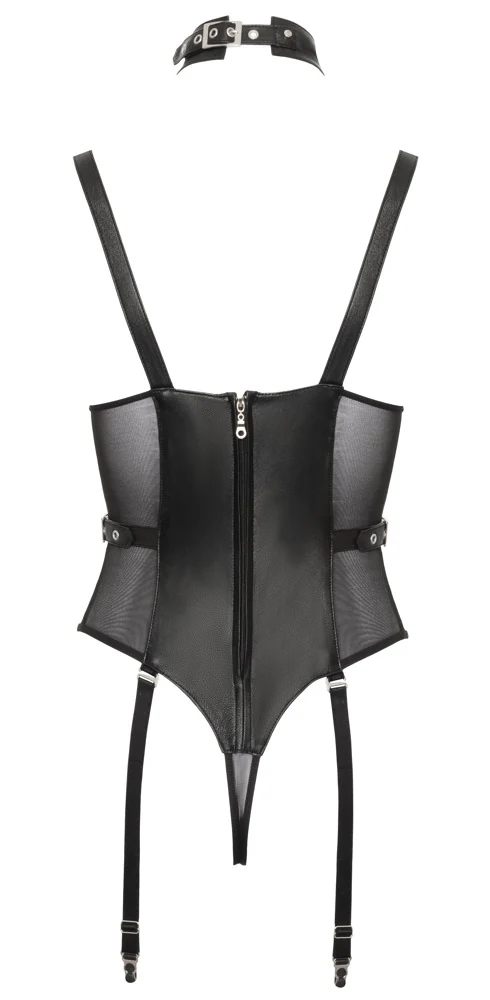 ZADO leren body met afneembare jarretels