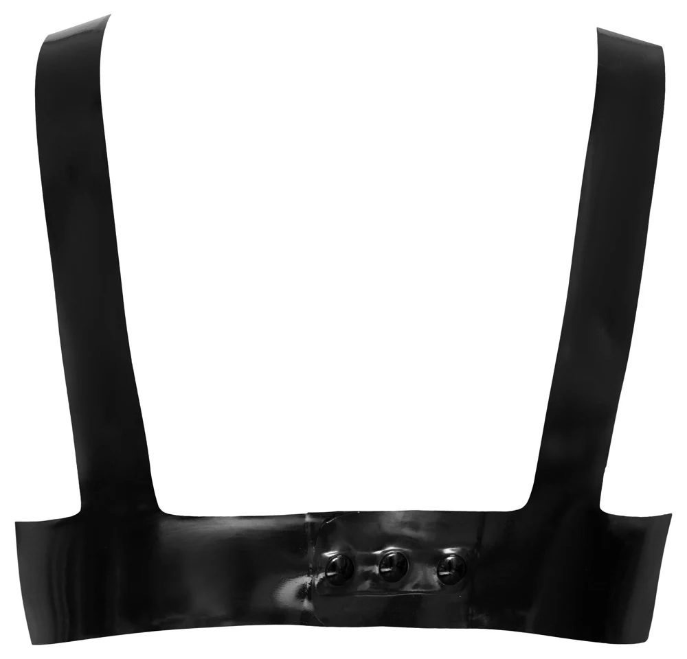 Zwarte latex bustier met decolleté