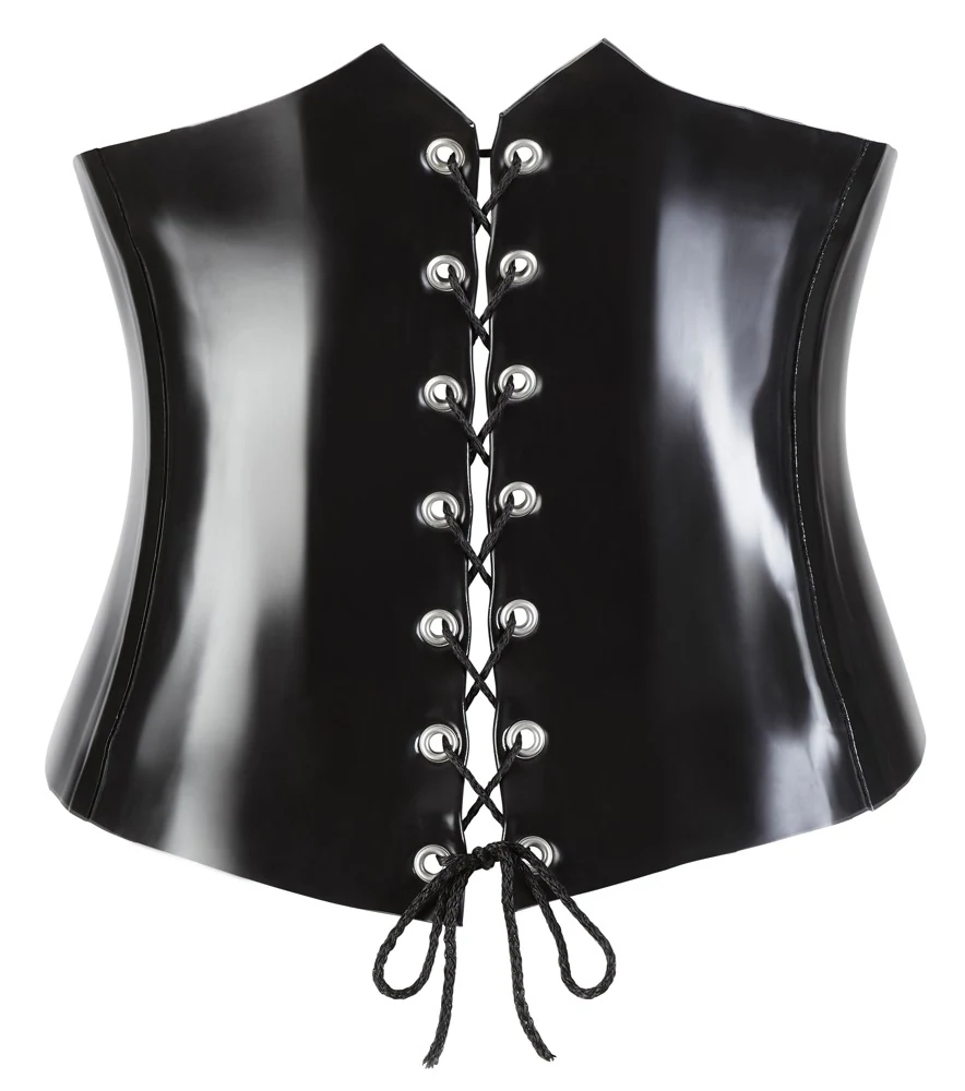Latex lijfje met vetersluiting