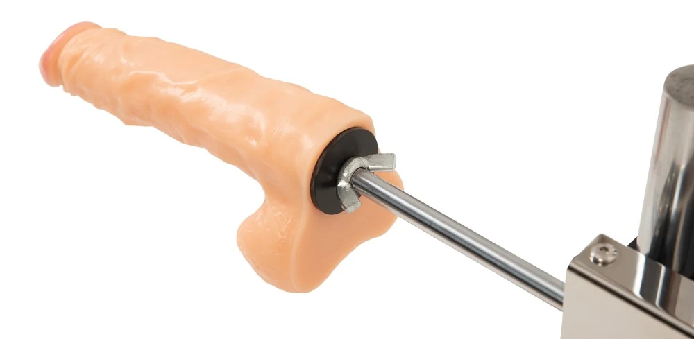 The Banger dubbelzijdige seksmachine met dildo's en masturbator