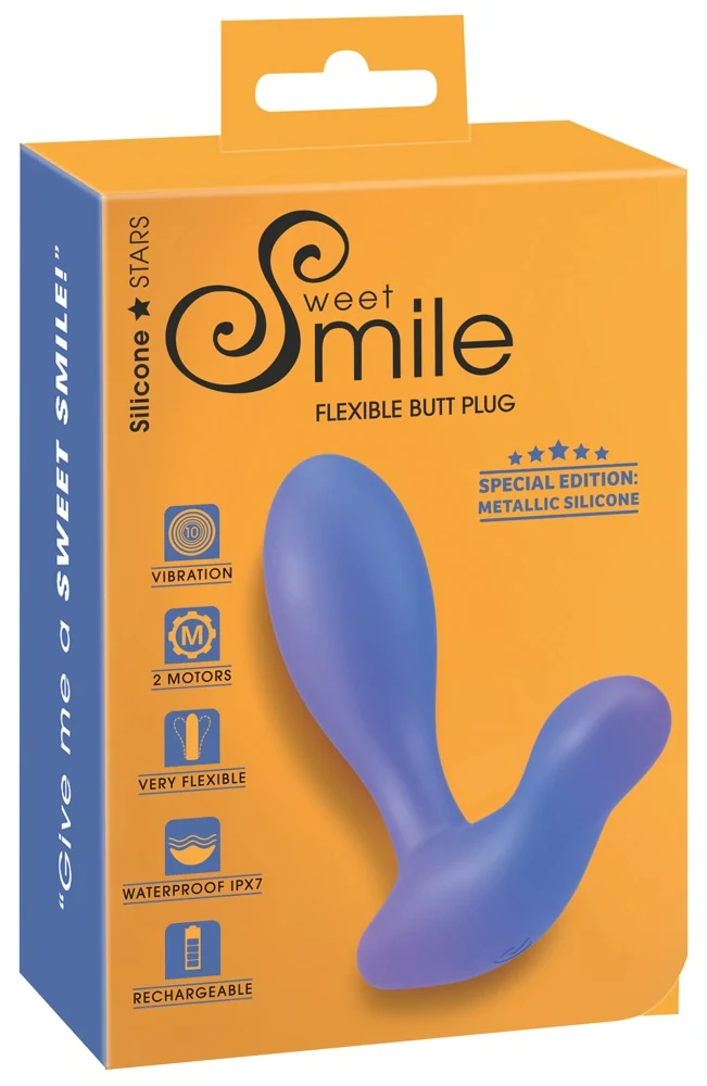 Sweet Smile flexibele anaal vibrator metallic silicone