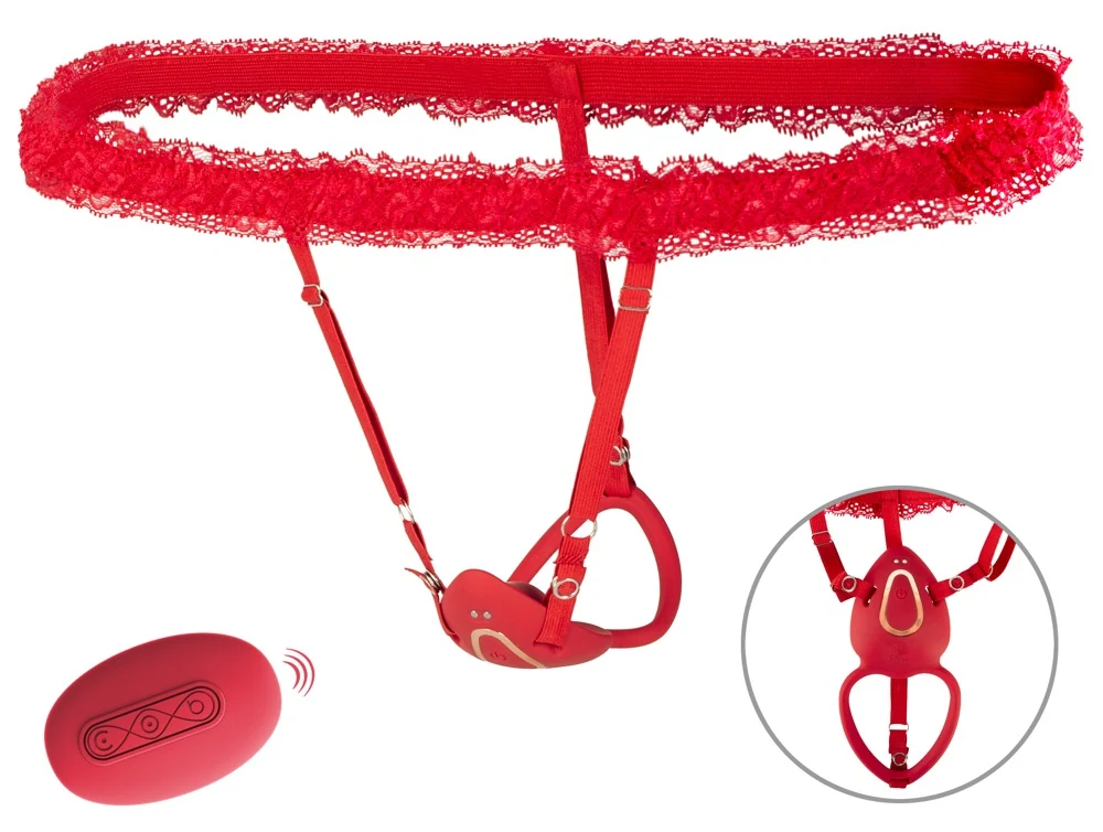 Handsfree clitoris vibrator met kanten jarretel en afstandsbediening