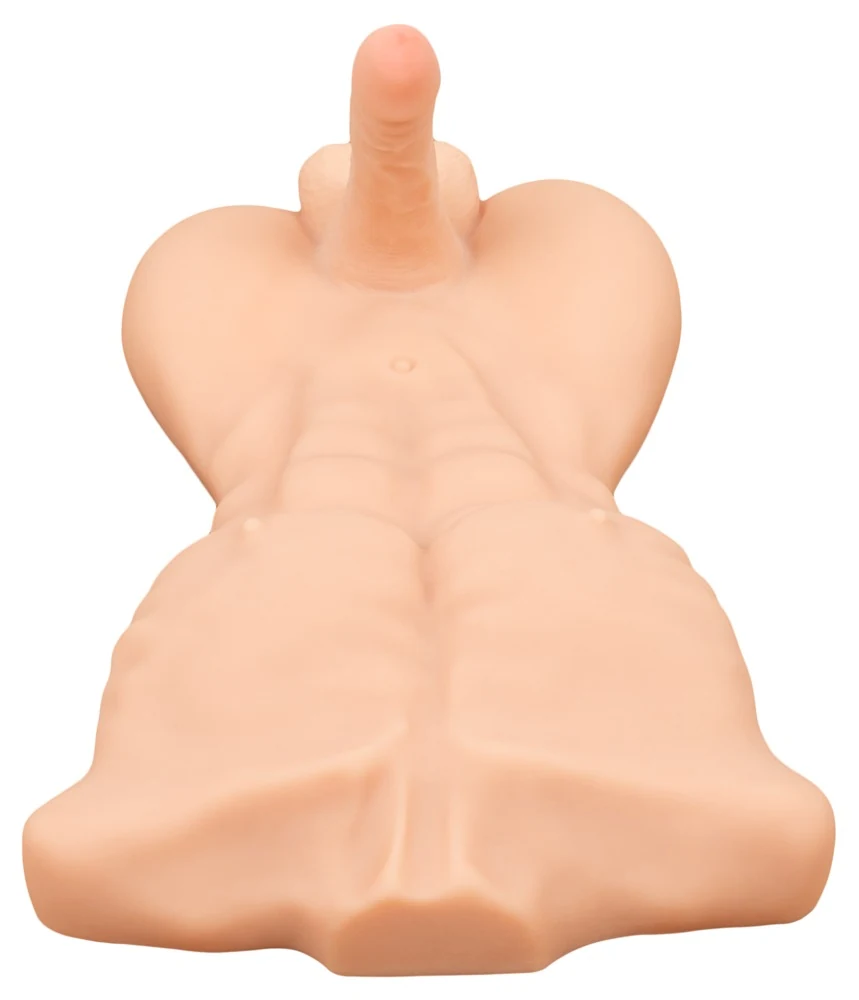Realistische torso masturbator met dildo en anus