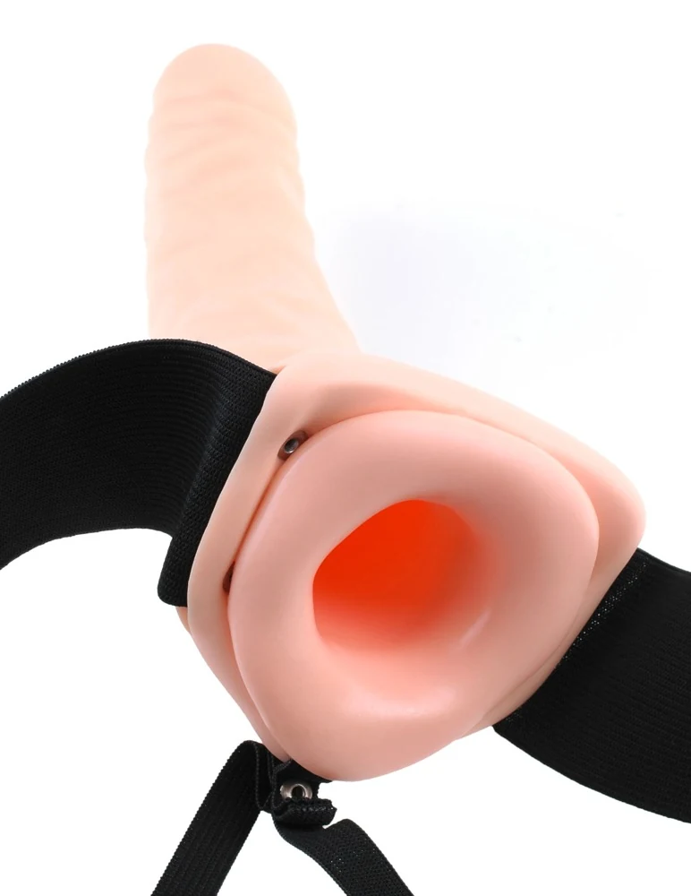 Holle natuurlijke dildo met verstelbare band