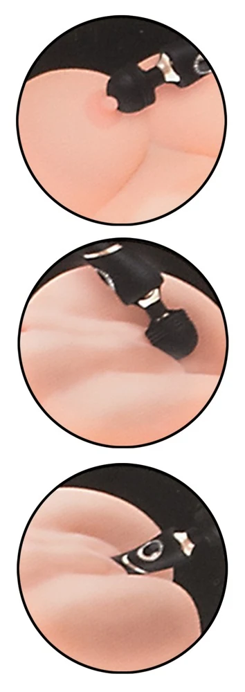 Elegante massagestaaf met vibraties en flexibele kop