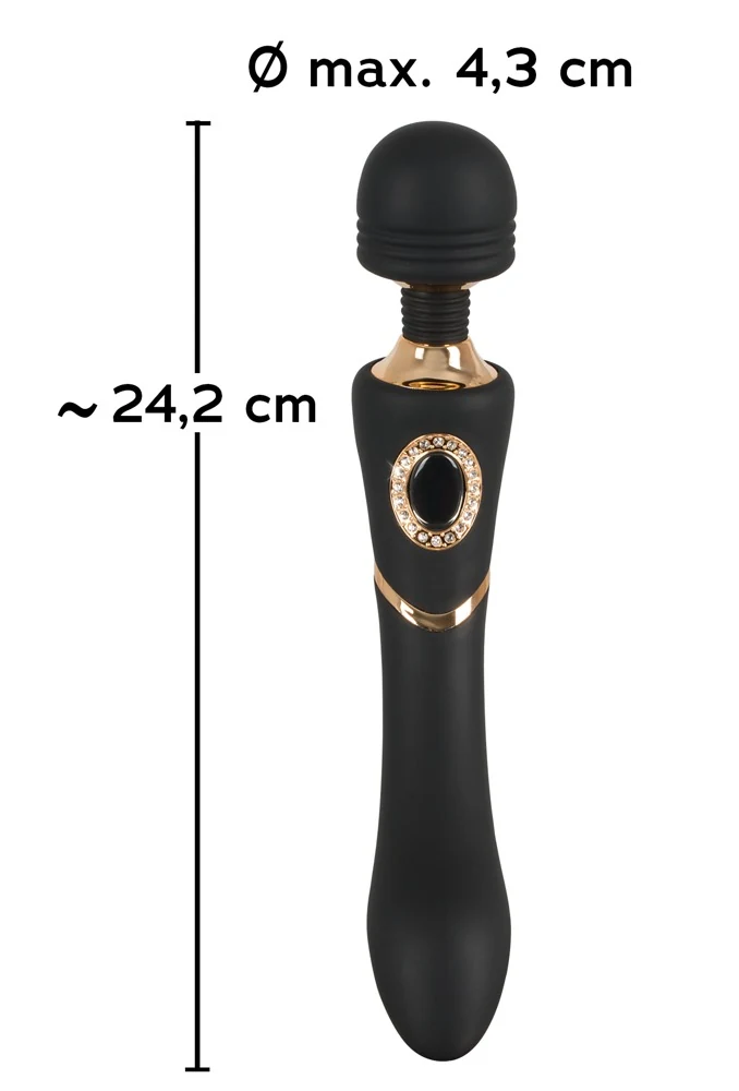 Elegante massagestaaf met vibraties en flexibele kop