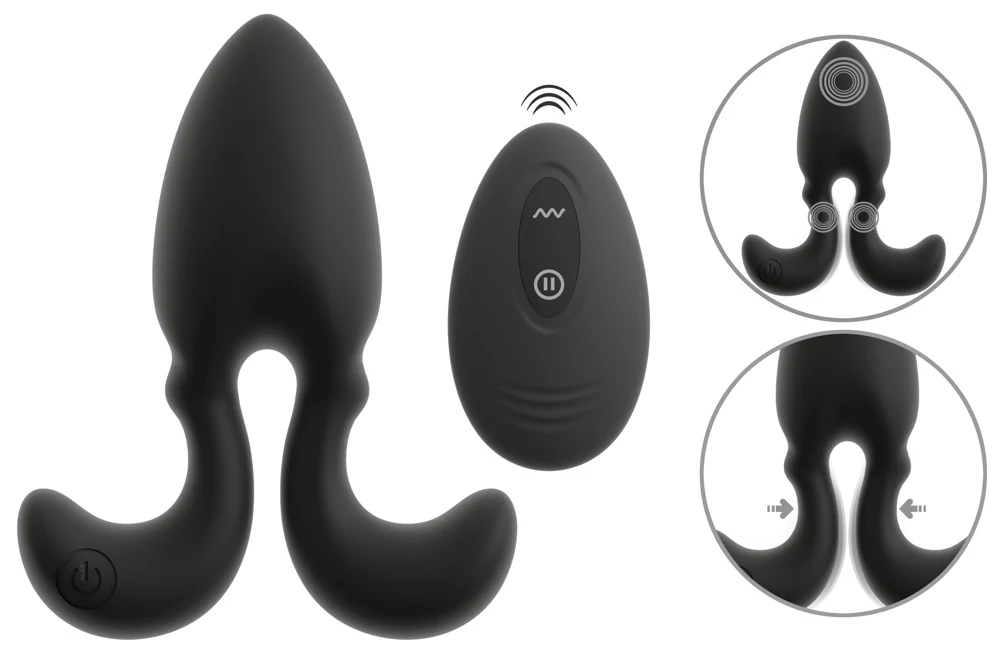 ANOS vibrerende butt plug met afstandsbediening
