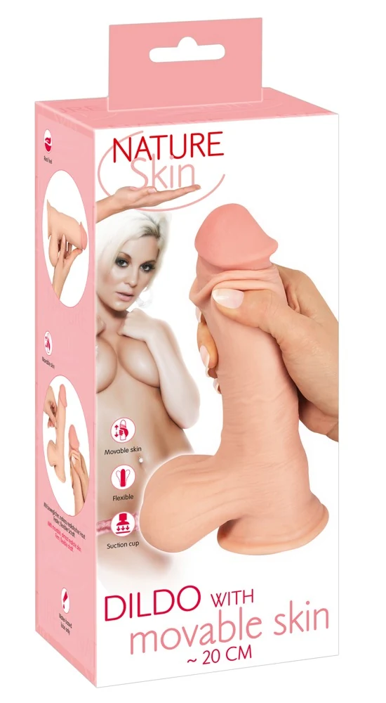 Nature Skin dildo met zuignap 19,9 cm