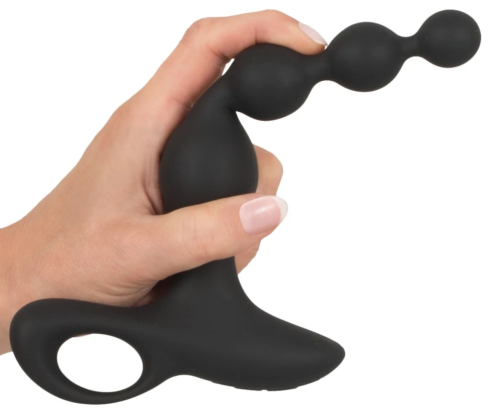 Waterdichte anaal vibrator met oplopende ballen