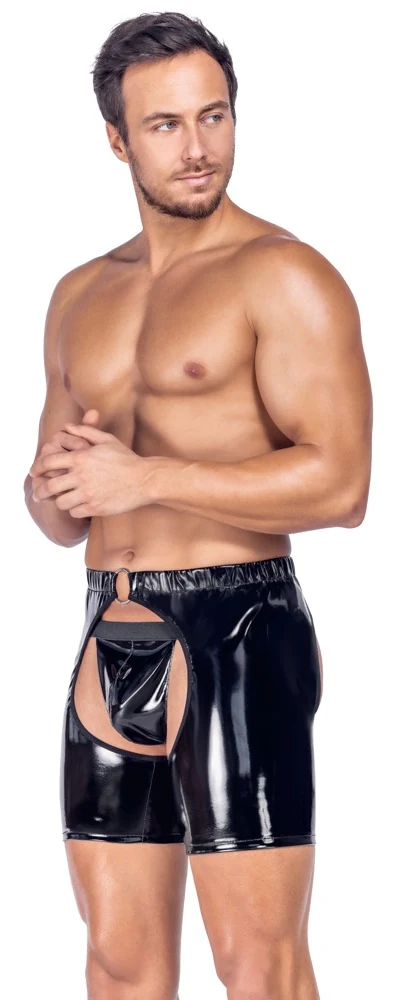 Black Level vinyl chaps met string