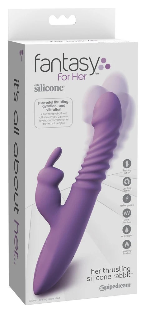 Rabbit vibrator met verwarming en stuwfunctie