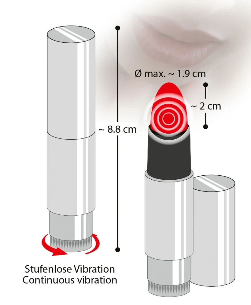 Kiss Me mini vibrator lipstick