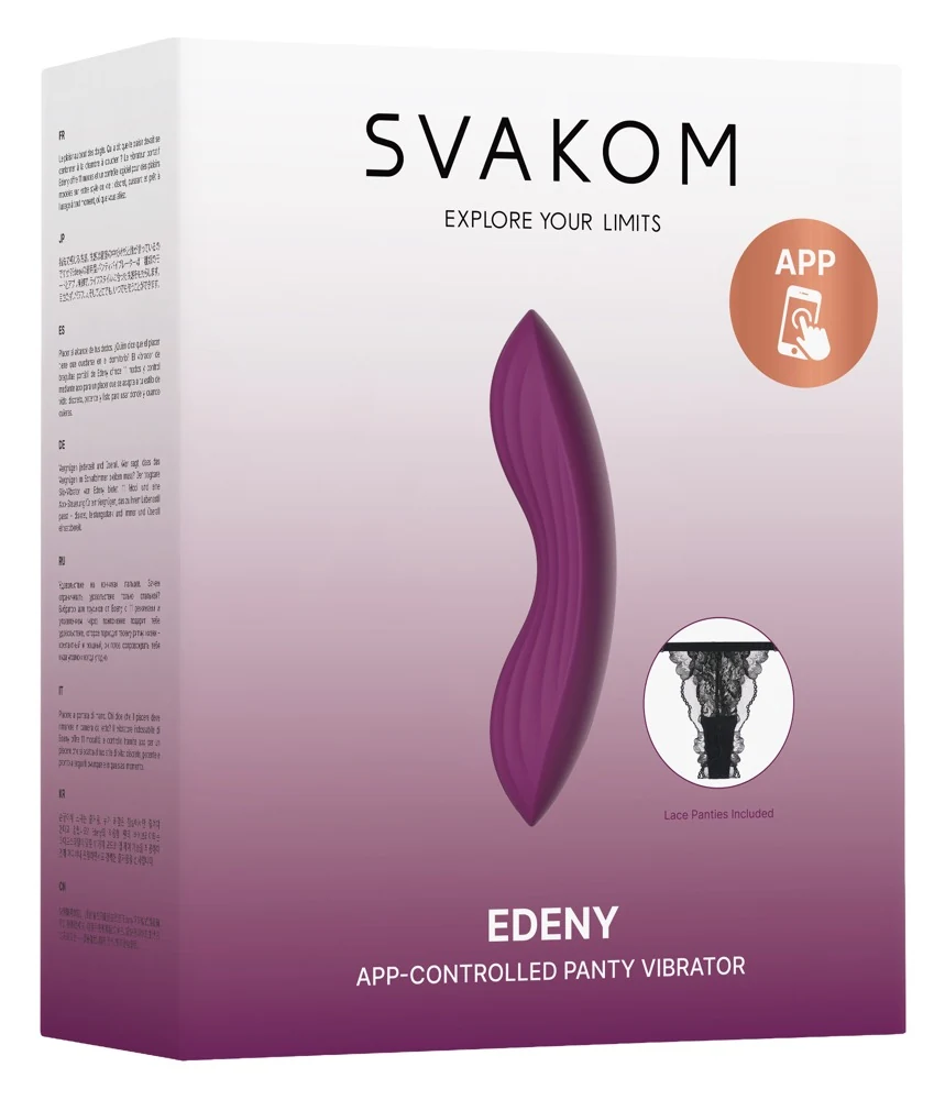 App-gestuurde lay-on vibrator met kanten slip