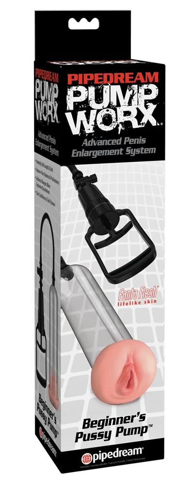 Transparante penispomp met vingergrip