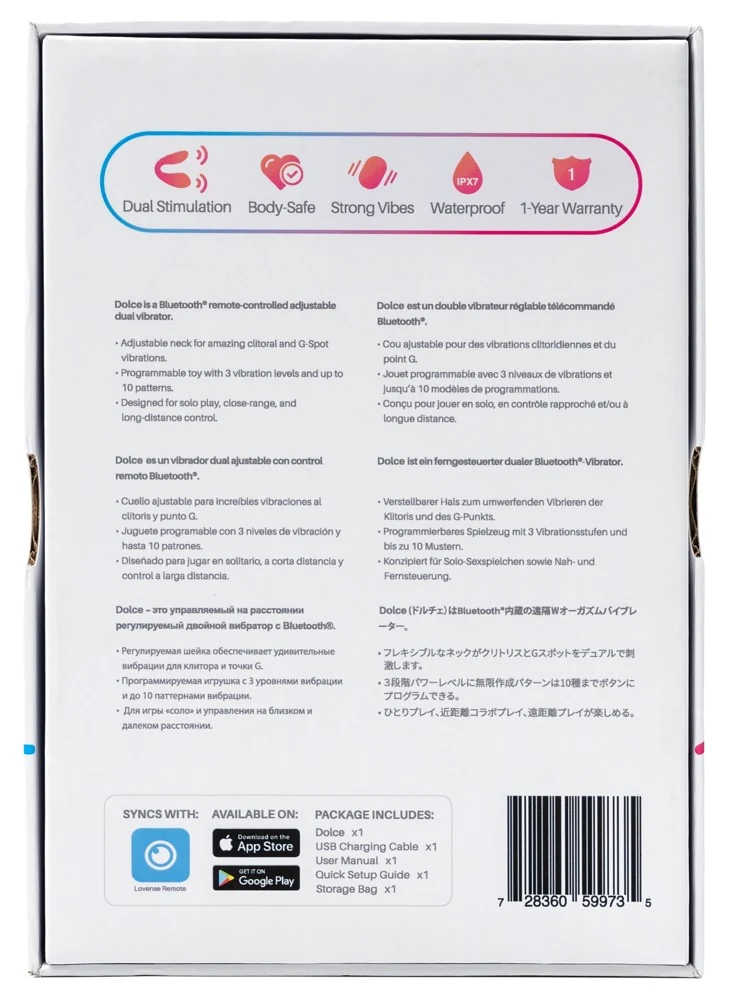 Lovense Dolce dual vibrator met app