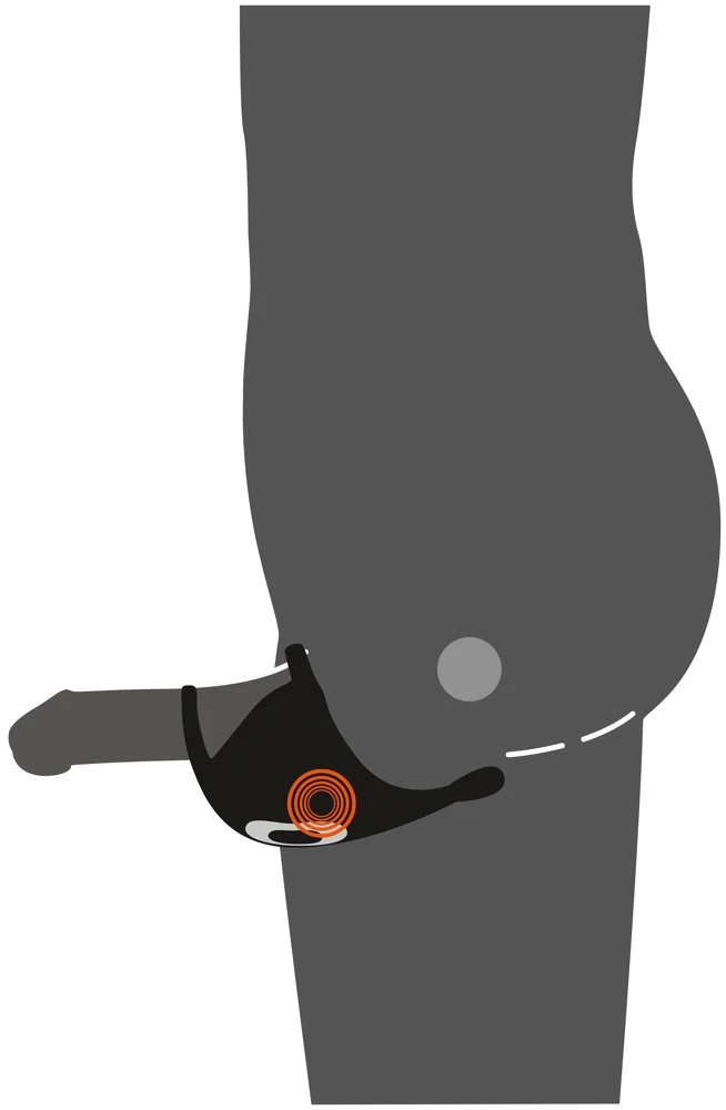 Rebel cockring met afstandsbediening en testikelvibrator